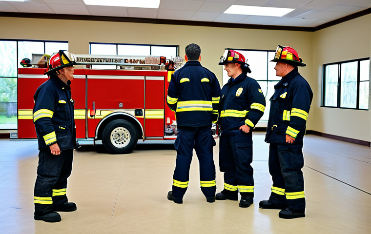 화재안전관리기술자의 경력 관리 전략 - Home Fire Safety**

"A family is practicing a fire drill in their fully furnished, modest home, safe...