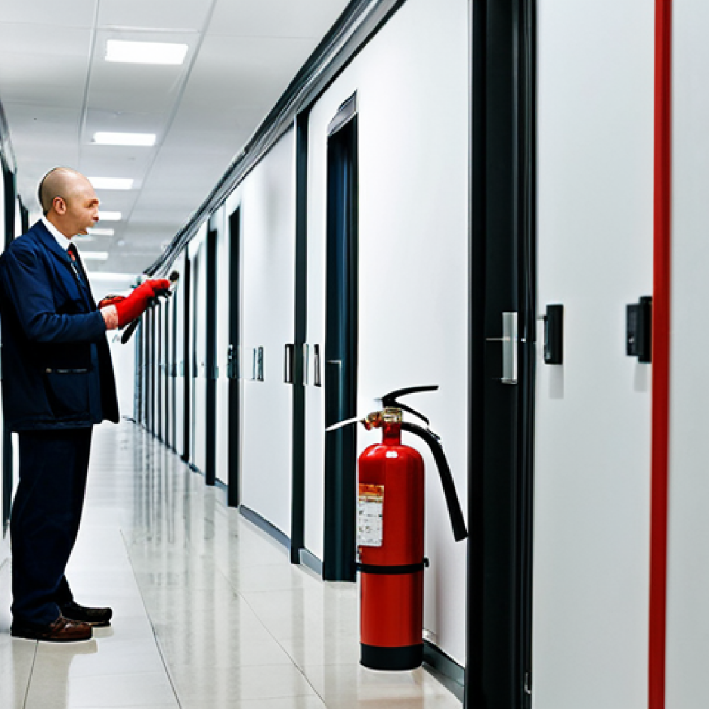 화재안전관리 직무에서의 성과 분석 및 개선 - Fire Safety Inspection**
"A professional fire safety inspector, fully clothed in appropriate work a...