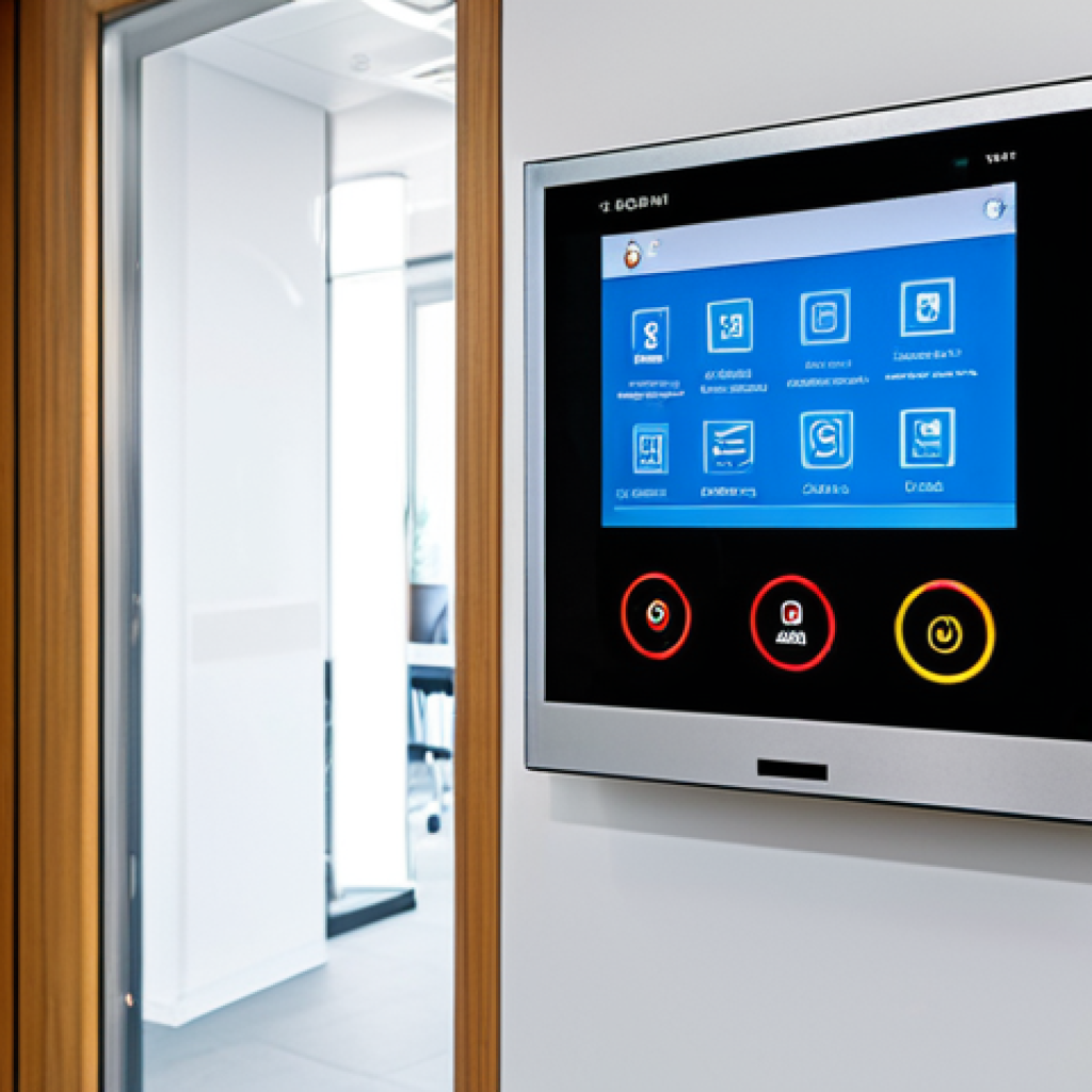 화재안전관리 실무와 디지털 기술 활용 - Smart Fire Safety System in a Modern Building**
"A modern office building interior featuring a stat...