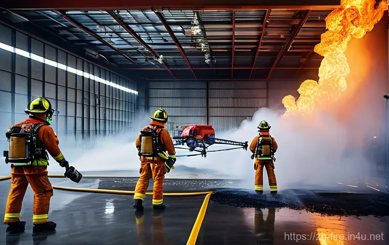 화재안전관리 실무에서 중요한 기술적 변화 - **An interior view of a bustling, modern shopping mall, subtly integrated with smart fire prevention... 화재안전관리 실무에서 중요한 기술적 변화 - **An interior view of a bustling, modern shopping mall, subtly integrated with smart fire prevention...