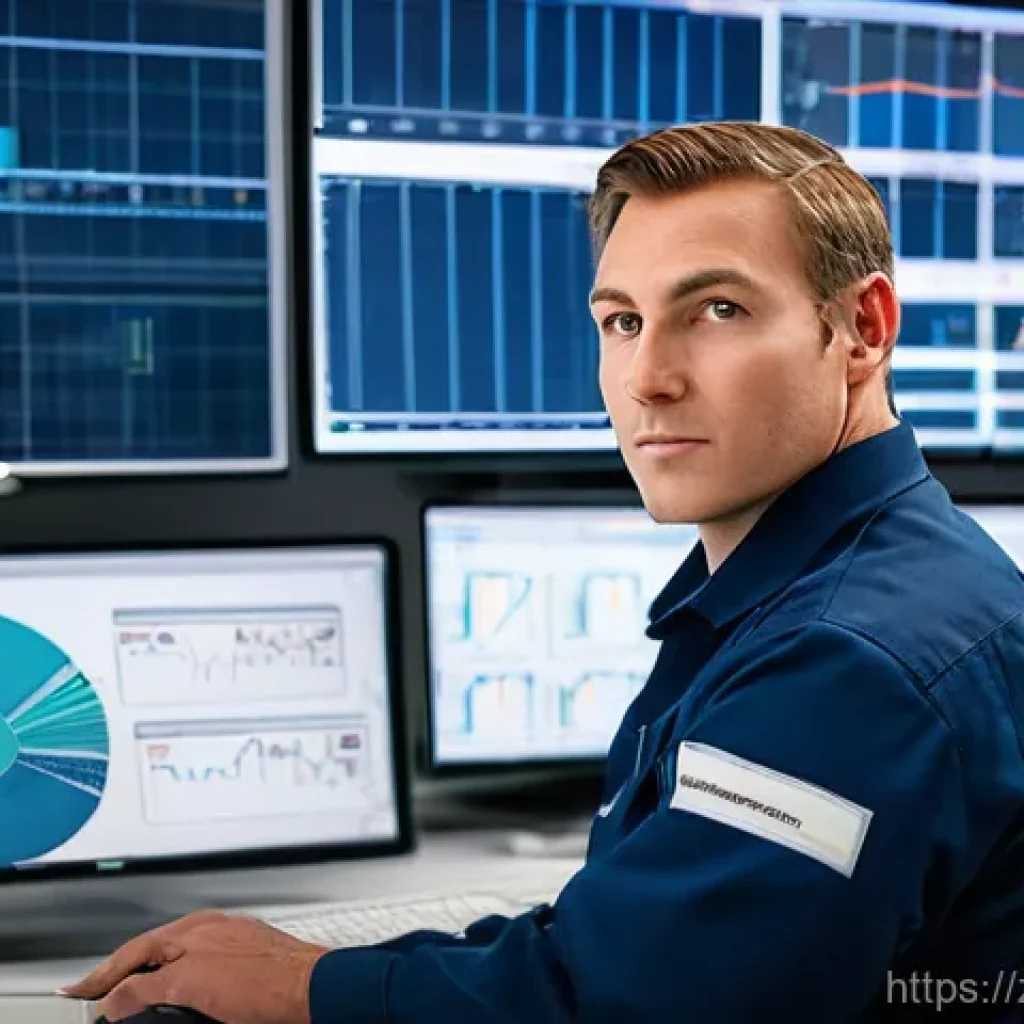 화재안전관리 기술자의 1년 업무 계획 세우기 - **Prompt:** A professional, focused male or female fire safety technician in their late 30s to early...