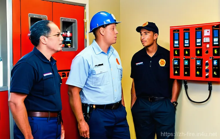 화재안전관리 기술자의 고용 안정성 분석 - **Prompt:** A diverse group of male and female fire safety engineers, dressed in clean, professional... 화재안전관리 기술자의 고용 안정성 분석 - **Prompt:** A diverse group of male and female fire safety engineers, dressed in clean, professional...