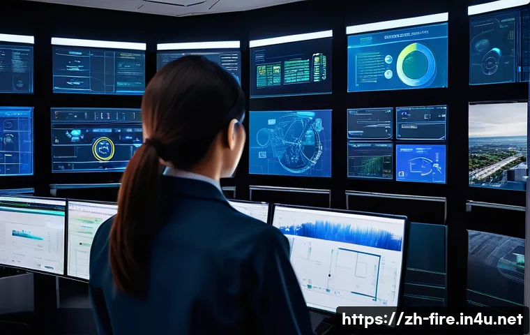 화재안전관리기술자의 경력 개발 로드맵 - **Intelligent Fire Safety Operations Center**
    A futuristic fire safety control center, bustling ...